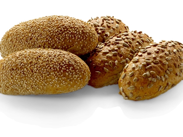 Tarwe puntjes met sesam/zonnebloempitten, 6 stuks