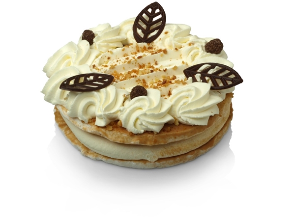 hazelnoot-slagroom taartje